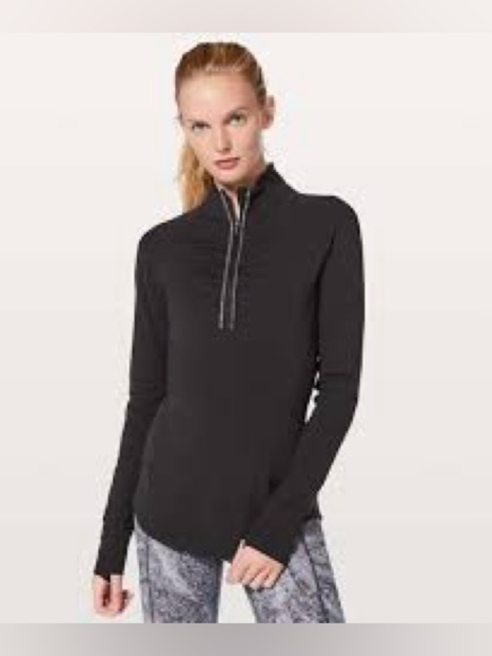 Lululemon Fast As Light 1/2 zip pullover navy blue